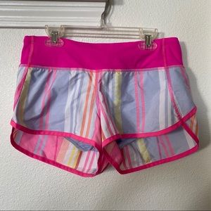 Colorful Striped Lululemon Speed Short Size 4 Rare